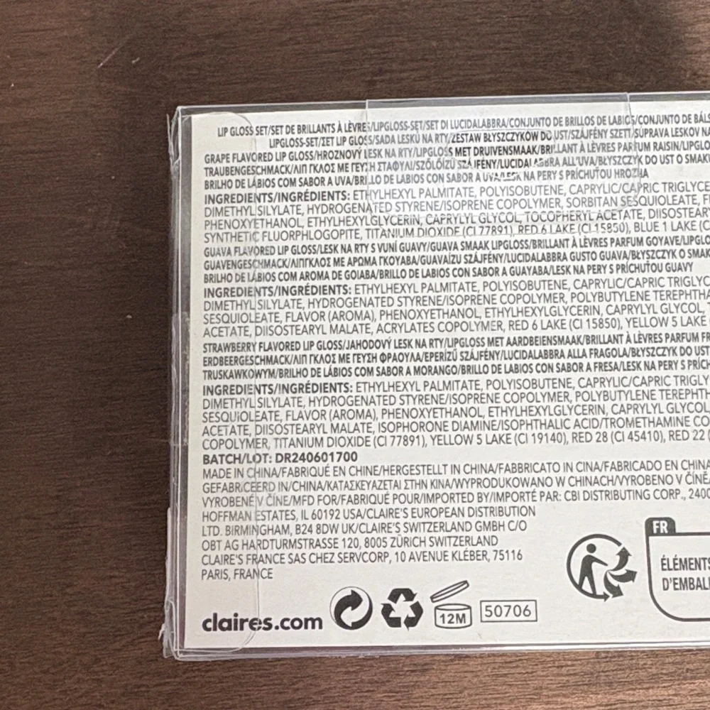 Claire's Boba Water Juicy Lip Gloss Set - Picture 2 of 4